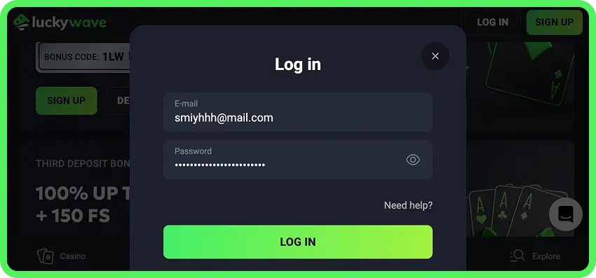lucky wave casino login