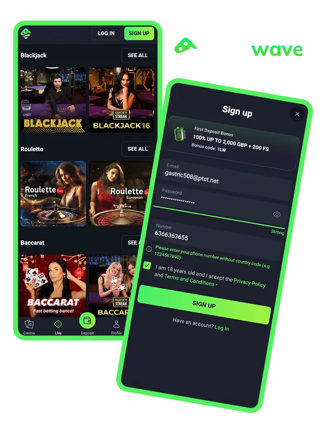 luckywave casino app