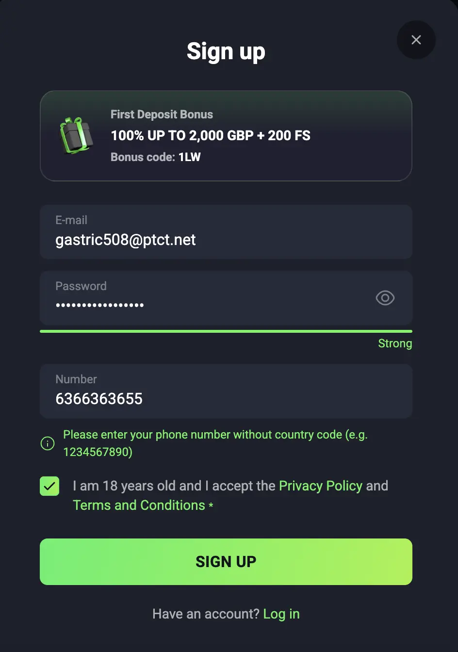 luckywave login and sign up