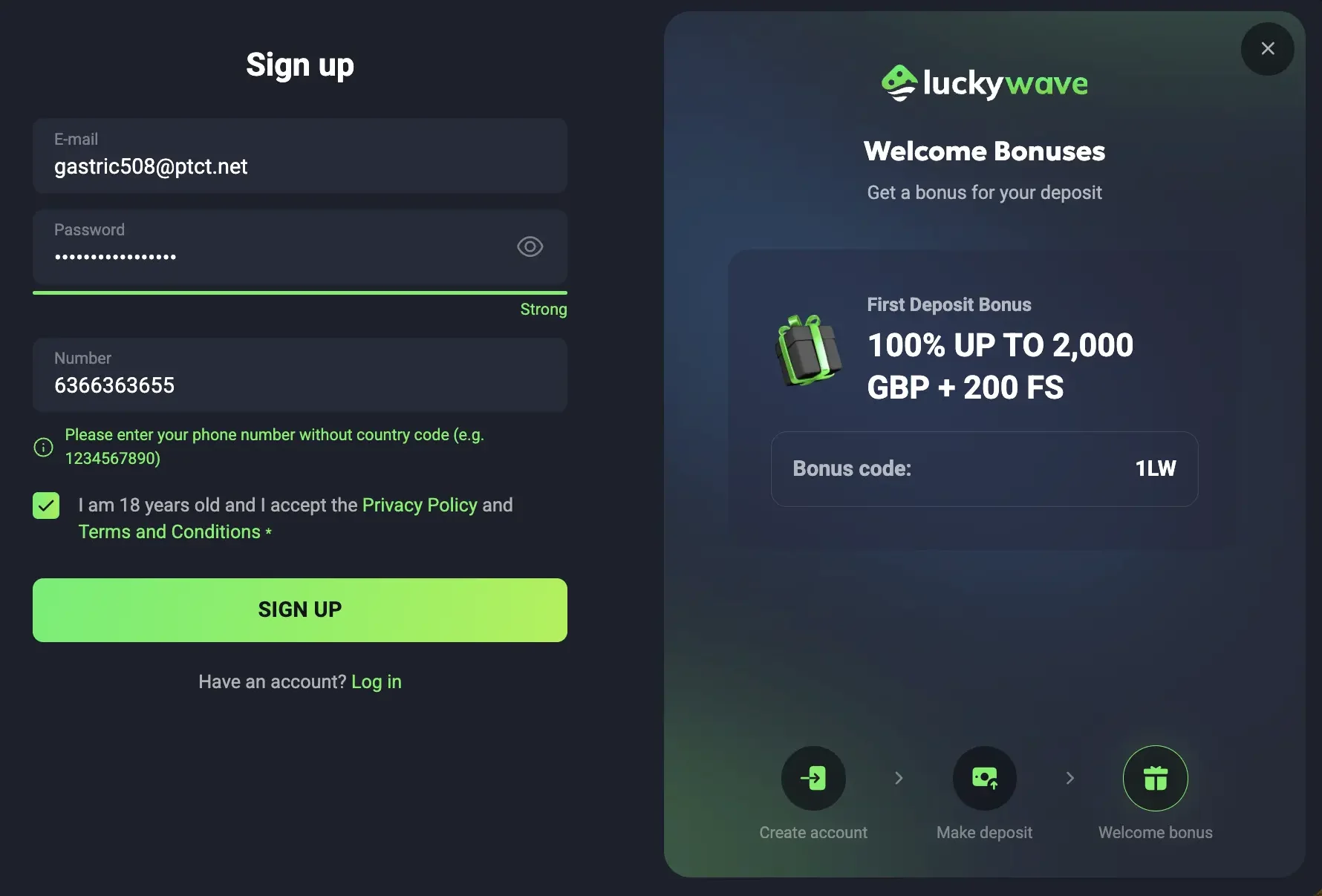 luckywave promo